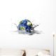Planet Earth Falling into Wall Decal