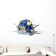 Planet Earth Falling into Wall Decal