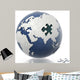 Earth Globe with Puzzle Wall Decal