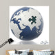 Earth Globe with Puzzle Wall Decal