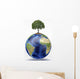 Planet Earth with Tree Wall Decal Design 1