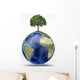 Planet Earth with Tree Wall Decal Design 1