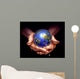 Planet Earth Human Hands Wall Decal