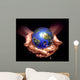 Planet Earth Human Hands Wall Decal