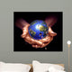 Planet Earth Human Hands Wall Decal