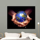 Planet Earth Human Hands Wall Decal