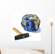 Planet Earth Smashed Hammer Wall Decal