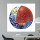 Cross Section Planet Earth Wall Decal Design 4