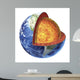 Cross Section Planet Earth Wall Decal Design 3