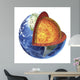Cross Section Planet Earth Wall Decal Design 3