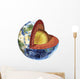 Cross Section Planet Earth Wall Decal Design 2