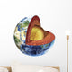 Cross Section Planet Earth Wall Decal Design 2