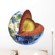 Cross Section Planet Earth Wall Decal Design 2