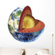 Cross Section Planet Earth Wall Decal Design 2