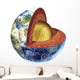 Cross Section Planet Earth Wall Decal Design 2