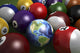 Pool Table with Balls Earth Americas Wall Decal