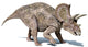 3D Rendering Triceratops Dinosaur Wall Decal Design 1