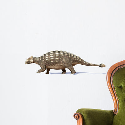3D Rendering Ankylosaurus Dinosaur Wall Decal Design 1 shown on a wall