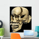 Perspective Human Skull Black Wall Decal