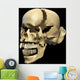Perspective Human Skull Black Wall Decal