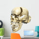 Perspective Human Skull White Wall Decal