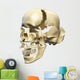 Perspective Human Skull White Wall Decal