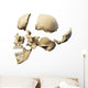 Side Human Skull White Wall Decal
