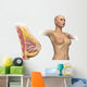 Cutaway Female Breast Full Torso Wall Decal