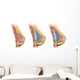 Woman Breast Implant Cross Wall Decal