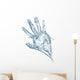 Human Hand Made Water Wall Decal