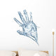 Human Hand Made Water Wall Decal