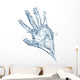 Human Hand Made Water Wall Decal