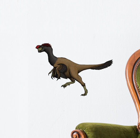 Citipati Oviraptorid from Cretaceous Wall Decal