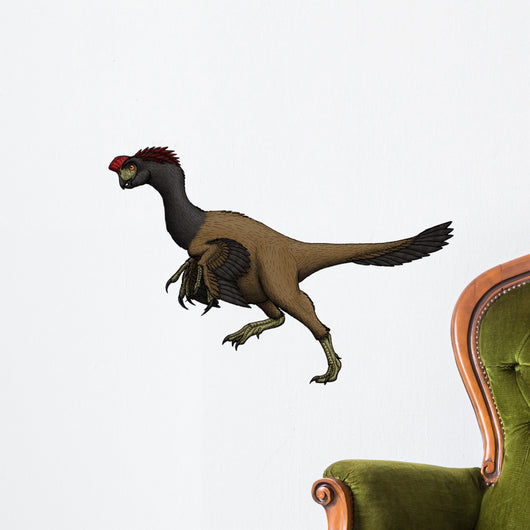 Citipati Oviraptorid from Cretaceous Wall Decal