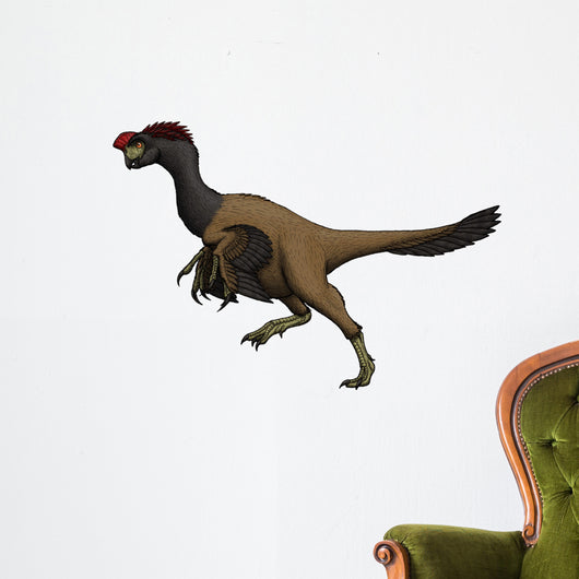 Citipati Oviraptorid from Cretaceous Wall Decal
