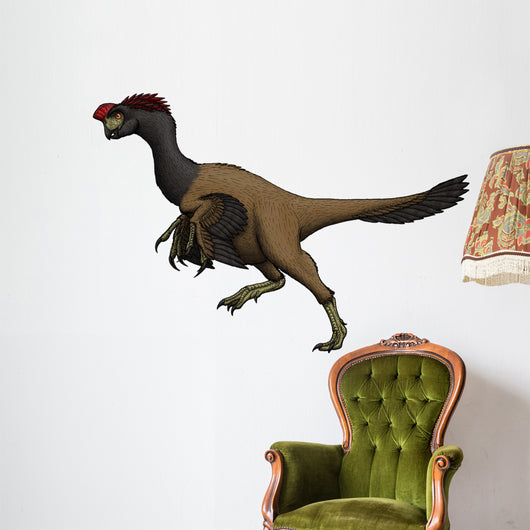 Citipati Oviraptorid from Cretaceous Wall Decal