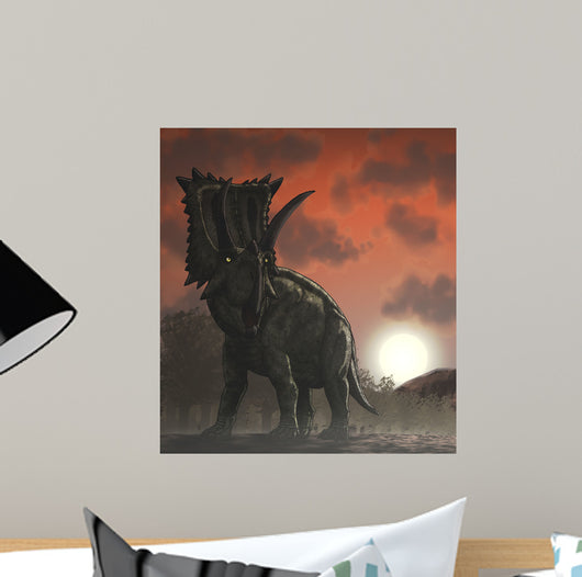 Coahuilaceratops Walking through Cretaceous Wall Decal