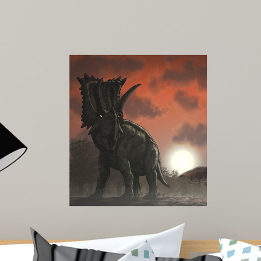 Coahuilaceratops Walking through Cretaceous Wall Decal