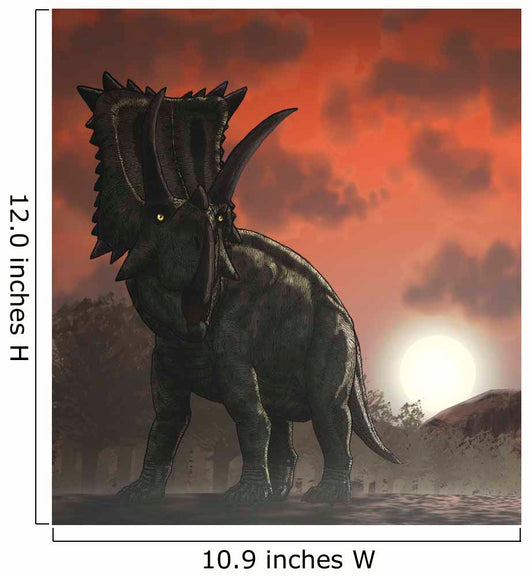 Coahuilaceratops Walking through Cretaceous Wall Decal