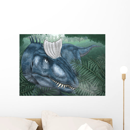 Cryolophosaurus Walking through Jurassic Wall Decal