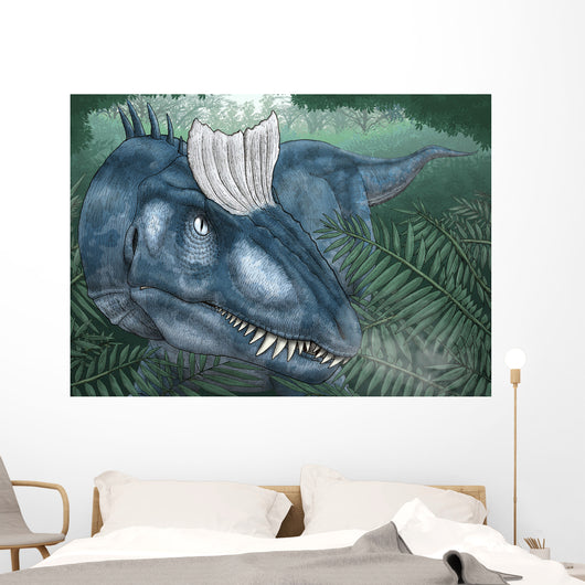 Cryolophosaurus Walking through Jurassic Wall Decal