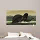 Spinosaurus Catches Young Stomatosuchus Wall Decal
