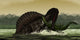 Spinosaurus Catches Young Stomatosuchus Wall Decal