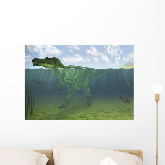 Baryonyx Swimming amongst Some Wall Decal