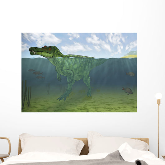 Baryonyx Swimming amongst Some Wall Decal