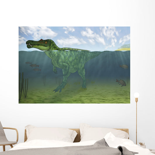 Baryonyx Swimming amongst Some Wall Decal