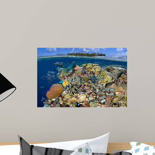 Digital Composite Tropical Coral Wall Decal