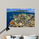 Digital Composite Tropical Coral Wall Decal