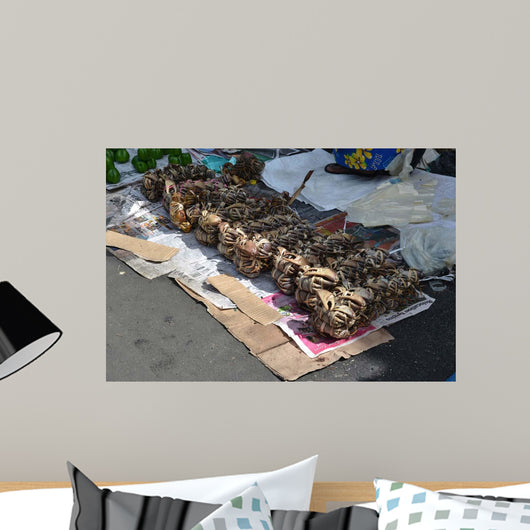 Crabs Being Sold Suva Wall Decal