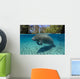 Florida Manatee Swimming Crystal Wall Decal Design 2